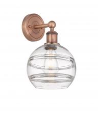 Innovations Lighting 616-1W-AC-G556-8CL - Rochester - 1 Light - 8 inch - Antique Copper - Sconce
