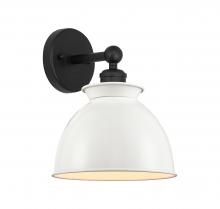 Innovations Lighting 616-1W-BK-M14-W - Adirondack - 1 Light - 8 inch - Matte Black - Sconce