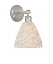 Innovations Lighting 616-1W-SN-NBD-75-NAT - Bristol Natural - 1 Light - 8 inch - Brushed Satin Nickel - Sconce