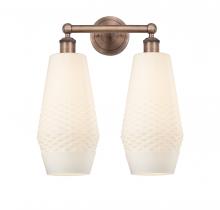 Innovations Lighting 616-2W-AC-G681-7 - Windham - 2 Light - 16 inch - Antique Copper - Bath Vanity Light