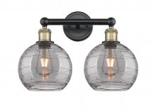 Innovations Lighting 616-2W-BAB-G1213-8SM - Athens Deco Swirl - 2 Light - 17 inch - Black Antique Brass - Bath Vanity Light