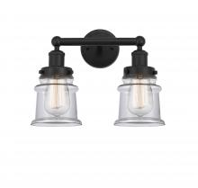 Innovations Lighting 616-2W-BK-G182S - Canton - 2 Light - 14 inch - Matte Black - Bath Vanity Light