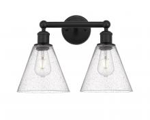 Innovations Lighting 616-2W-BK-GBC-84 - Berkshire - 2 Light - 17 inch - Matte Black - Bath Vanity Light