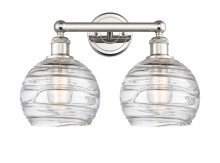 Innovations Lighting 616-2W-PN-G1213-8CL - Athens Deco Swirl - 2 Light - 17 inch - Polished Nickel - Bath Vanity Light
