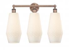 Innovations Lighting 616-3W-AC-G681-7 - Windham - 3 Light - 25 inch - Antique Copper - Bath Vanity Light