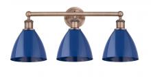 Innovations Lighting 616-3W-AC-MBD-75-BL - Plymouth - 3 Light - 26 inch - Antique Copper - Bath Vanity Light