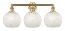 Innovations Lighting 616-3W-BB-G1216-8WM - White Mouchette - 3 Light - 26 inch - Brushed Brass - Bath Vanity Light