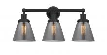 Innovations Lighting 616-3W-BK-G63 - Cone - 3 Light - 24 inch - Matte Black - Bath Vanity Light