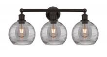 Innovations Lighting 616-3W-OB-G1213-8SM - Athens Deco Swirl - 3 Light - 26 inch - Oil Rubbed Bronze - Bath Vanity Light