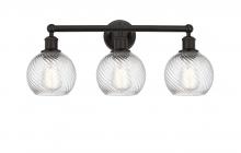 Innovations Lighting 616-3W-OB-G1214-6 - Athens Twisted Swirl 3 Light 24 inch Bath Vanity Light