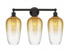 Innovations Lighting 616-3W-OB-G484-7AM - Brookhaven Flute - 3 Light - 25 inch - Oil Rubbed Bronze - Bath Vanity Light