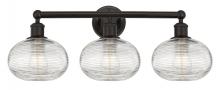 Innovations Lighting 616-3W-OB-G555-8CL - Ithaca - 3 Light - 26 inch - Oil Rubbed Bronze - Bath Vanity Light