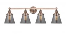 Innovations Lighting 616-4W-AC-G63 - Cone - 4 Light - 33 inch - Antique Copper - Bath Vanity Light