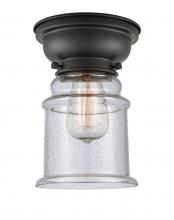 Innovations Lighting 623-1F-BK-G184 - Canton - 1 Light - 6 inch - Matte Black - Flush Mount