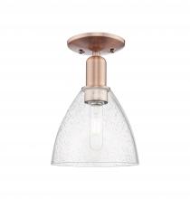 Innovations Lighting 716-1C-AC-GBD-754 - Bristol - 1 Light - 8 inch - Antique Copper - Semi-Flush Mount