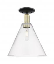 Innovations Lighting 716-1C-BAB-GBC-122 - Berkshire Glass - 1 Light - 12 inch - Black Antique Brass - Semi-Flush Mount