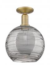 Innovations Lighting 716-1C-BB-G1213-10SM - Athens Deco Swirl - 1 Light - 10 inch - Brushed Brass - Semi-Flush Mount