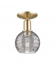 Innovations Lighting 716-1C-CB-G1213-6SM - Athens Deco Swirl - 1 Light - 6 inch - Champagne Bronze - Semi-Flush Mount