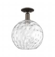 Innovations Lighting 716-1C-OB-G1215-12 - Athens Water Glass - 1 Light - 12 inch - Oil Rubbed Bronze - Semi-Flush Mount