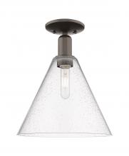 Innovations Lighting 716-1C-OB-GBC-124 - Berkshire Glass - 1 Light - 12 inch - Oil Rubbed Bronze - Semi-Flush Mount