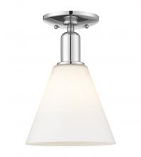 Innovations Lighting 716-1C-PC-GBC-81 - Berkshire Glass - 1 Light - 8 inch - Polished Chrome - Semi-Flush Mount