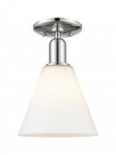 Innovations Lighting 716-1C-PN-GBC-81 - Berkshire Glass - 1 Light - 8 inch - Polished Nickel - Semi-Flush Mount