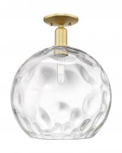 Innovations Lighting 716-1C-SG-G1215-14 - Athens Water Glass - 1 Light - 13 inch - Satin Gold - Semi-Flush Mount