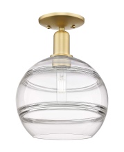 Innovations Lighting 716-1C-SG-G556-10CL - Rochester - 1 Light - 10 inch - Satin Gold - Semi-Flush Mount