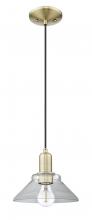 Innovations Lighting 716-1P-AB-G132 - Orwell - 1 Light - 8 inch - Antique Brass - Cord hung - Mini Pendant