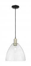 Innovations Lighting 716-1P-BAB-GBD-124 - Bristol - 1 Light - 12 inch - Black Antique Brass - Cord hung - Mini Pendant