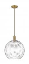 Innovations Lighting 716-1P-BB-G1215-14 - Athens Water Glass - 1 Light - 13 inch - Brushed Brass - Cord hung - Mini Pendant