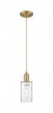 Innovations Lighting 716-1P-BB-G802 - Clymer - 1 Light - 4 inch - Brushed Brass - Cord hung - Mini Pendant