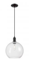 Innovations Lighting 716-1P-BK-G122-12 - Athens - 1 Light - 12 inch - Matte Black - Cord hung - Mini Pendant
