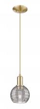 Innovations Lighting 716-1P-CB-G1213-6SM - Athens Deco Swirl - 1 Light - 6 inch - Champagne Bronze - Cord hung - Mini Pendant