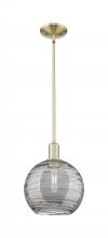 Innovations Lighting 716-1S-AB-G1213-10SM - Athens Deco Swirl - 1 Light - 10 inch - Antique Brass - Stem hung - Mini Pendant