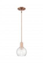 Innovations Lighting 716-1S-AC-G124-6 - Athens - 1 Light - 6 inch - Antique Copper - Stem hung - Mini Pendant