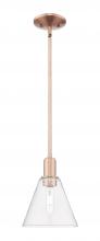 Innovations Lighting 716-1S-AC-GBC-82 - Berkshire Glass - 1 Light - 8 inch - Antique Copper - Stem hung - Mini Pendant