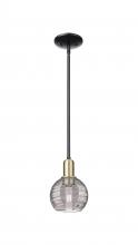 Innovations Lighting 716-1S-BAB-G1213-6SM - Athens Deco Swirl - 1 Light - 6 inch - Black Antique Brass - Mini Pendant