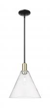 Innovations Lighting 716-1S-BAB-GBC-122 - Berkshire Glass - 1 Light - 12 inch - Black Antique Brass - Stem hung - Mini Pendant