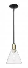 Innovations Lighting 716-1S-BAB-GBC-82 - Berkshire Glass - 1 Light - 8 inch - Black Antique Brass - Stem hung - Mini Pendant