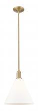 Innovations Lighting 716-1S-BB-GBC-121 - Berkshire Glass - 1 Light - 12 inch - Brushed Brass - Stem hung - Mini Pendant