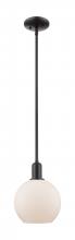 Innovations Lighting 716-1S-BK-G121-8 - Athens - 1 Light - 8 inch - Matte Black - Stem hung - Mini Pendant