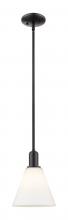 Innovations Lighting 716-1S-BK-GBC-81 - Berkshire Glass - 1 Light - 8 inch - Matte Black - Stem hung - Mini Pendant