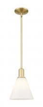 Innovations Lighting 716-1S-SG-GBC-81 - Berkshire Glass - 1 Light - 8 inch - Satin Gold - Stem hung - Mini Pendant