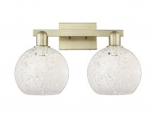 Innovations Lighting 716-2W-AB-G1216-8WM - White Mouchette - 2 Light - 19 inch - Antique Brass - Bath Vanity Light