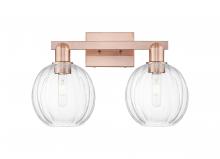 Innovations Lighting 716-2W-AC-G458-7CL - Preston Globe - 2 Light - 16 inch - Antique Copper - Bath Vanity Light