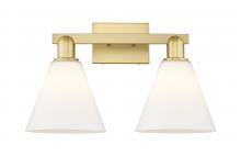 Innovations Lighting 716-2W-SG-GBC-81 - Berkshire Glass - 2 Light - 19 inch - Satin Gold - Bath Vanity Light