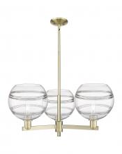 Innovations Lighting 716-3CR-AB-G556-10CL - Rochester - 3 Light - 32 inch - Antique Brass - Stem hung - Pendant