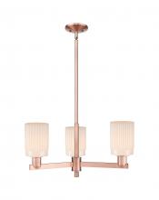 Innovations Lighting 716-3CR-AC-G341 - Hadley - 3 Light - 26 inch - Antique Copper - Stem hung - Flush Mount