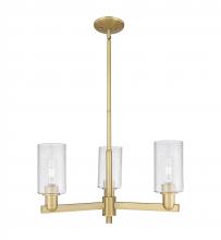 Innovations Lighting 716-3CR-BB-G804 - Clymer - 3 Light - 26 inch - Brushed Brass - Stem hung - Pendant